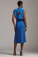 Amanda Uprichard Franny Mock-Neck Midi Dress