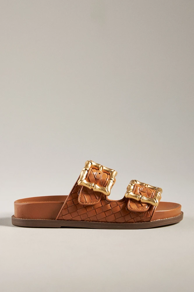 Schutz Enola Woven Slide Sandals