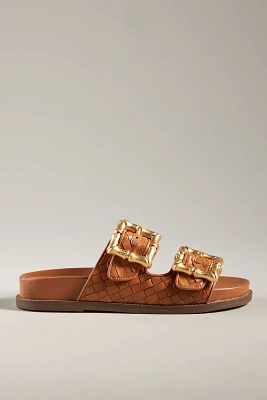 Schutz Enola Woven Slide Sandals