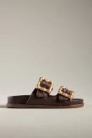 Schutz Enola Woven Slide Sandals