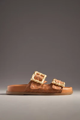 Schutz Enola Woven Slide Sandals