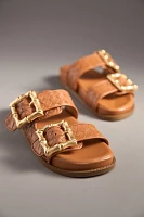 Schutz Enola Woven Slide Sandals