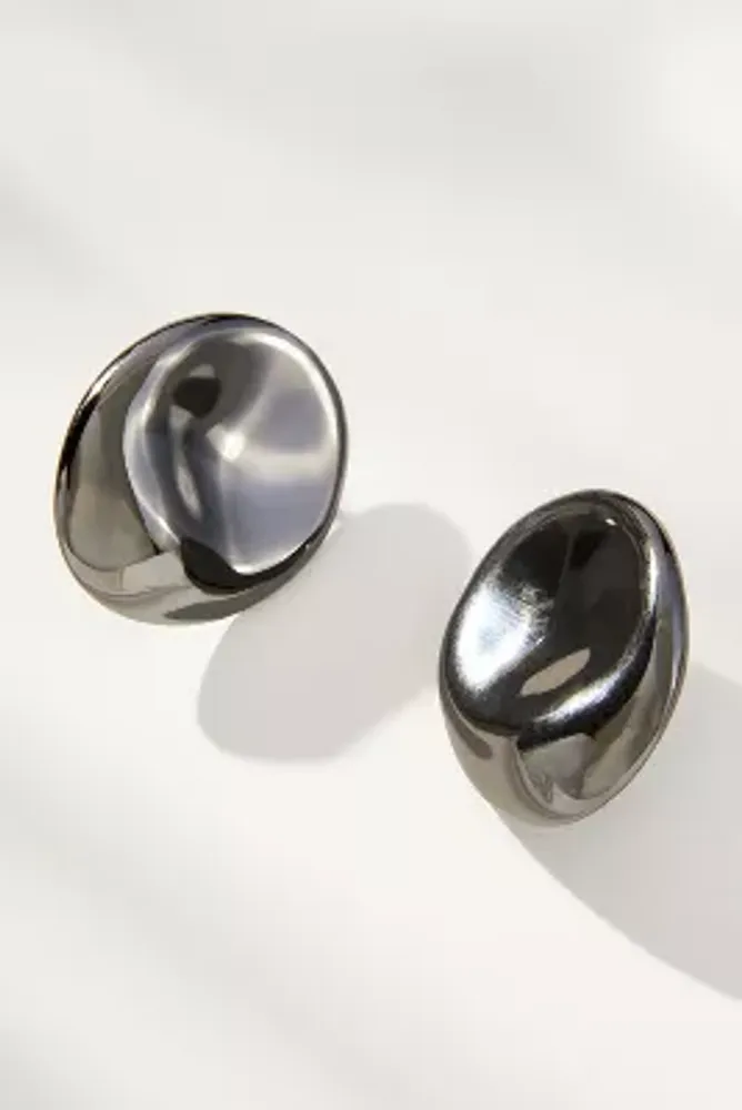 Molten Indented Post Earrings