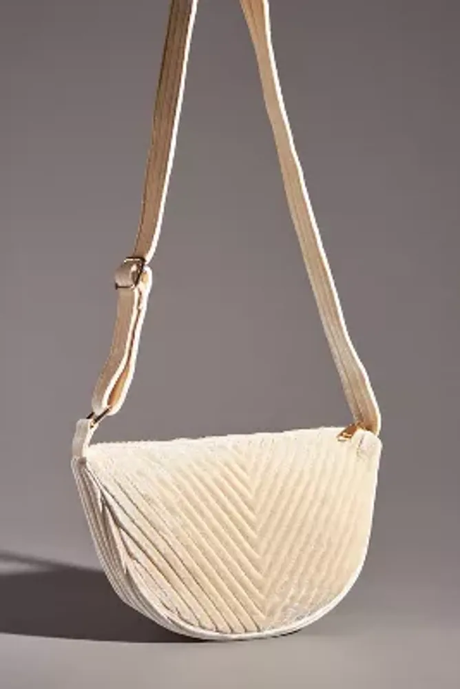 Quilted Velvet Sling Bag