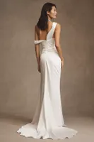 Willowby by Watters Jesse Draped One-Shoulder Wedding Gown