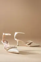 Badgley Mischka Zendaya Gemstone-Embellished Kitten Heels