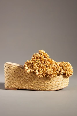 Paloma Barcelo Flower Wedge Sandals