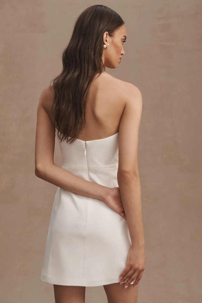 Watters Strapless Ballad Crepe Mini Dress