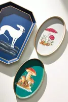 Les Ottomans Handpainted Whippet Tray