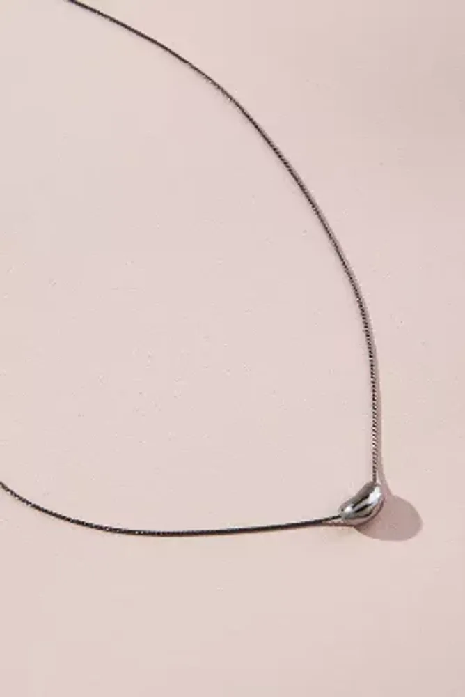 Tiny Bean Pendant Necklace