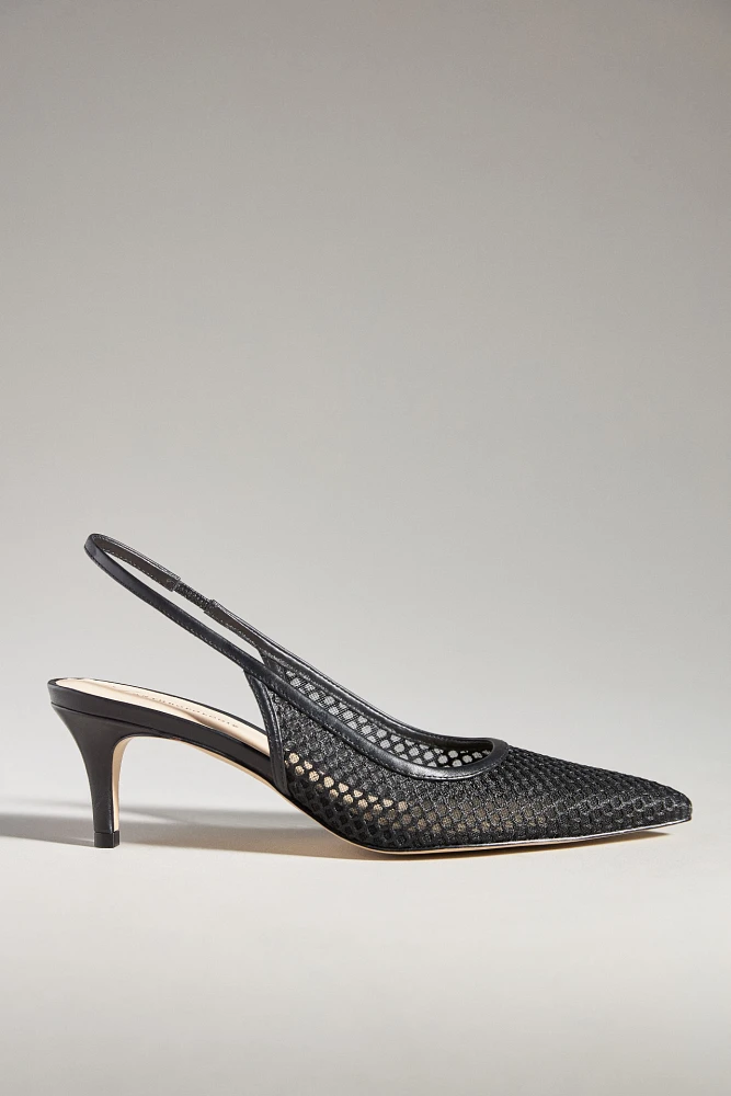 By Anthropologie Netted Slingback Heels