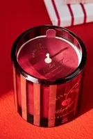 Anthropologie Holiday Spice Amber Cherry Glass Candle