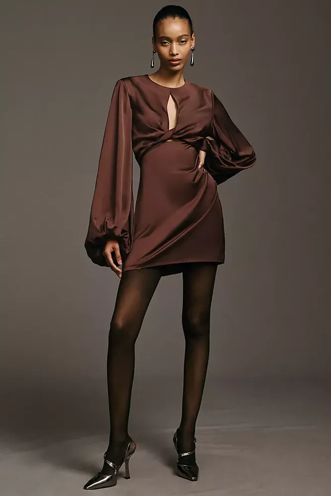 Significant Other Holly Long-Sleeve Open-Back Mini Dress