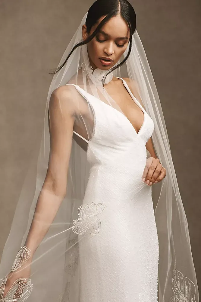 Theia Halo Embroidered Veil