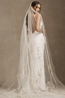 Theia Halo Embroidered Veil