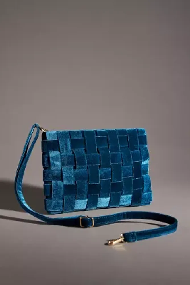 Lindy Woven Clutch: Velvet Edition