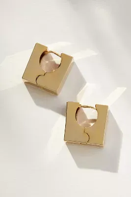 Square Huggie Earrings