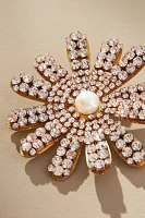 Crystal Flower Brooch