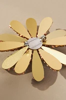 Crystal Flower Brooch