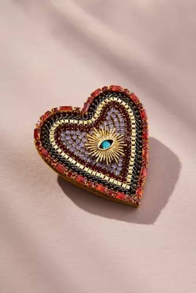 Heart Eye Brooch