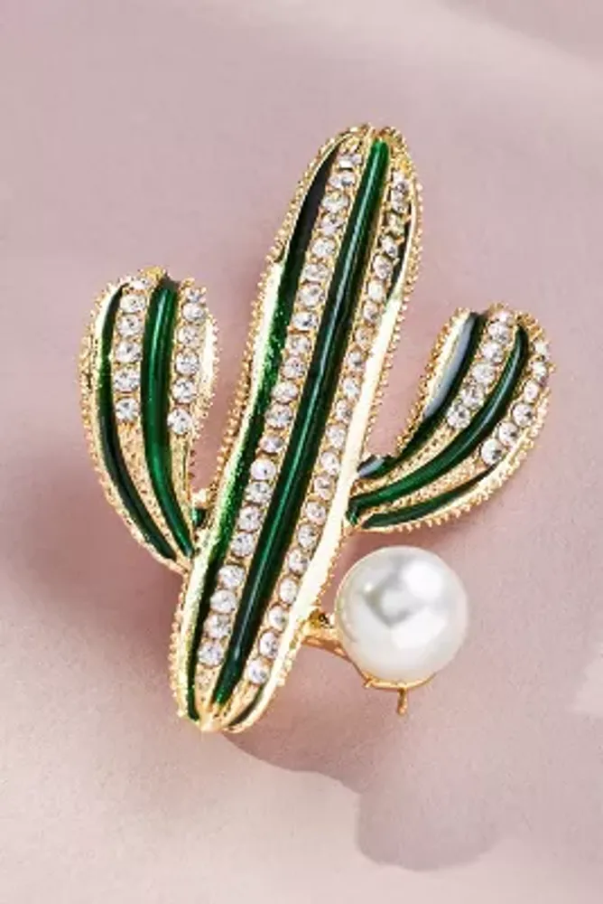 Cactus Pearl Brooch