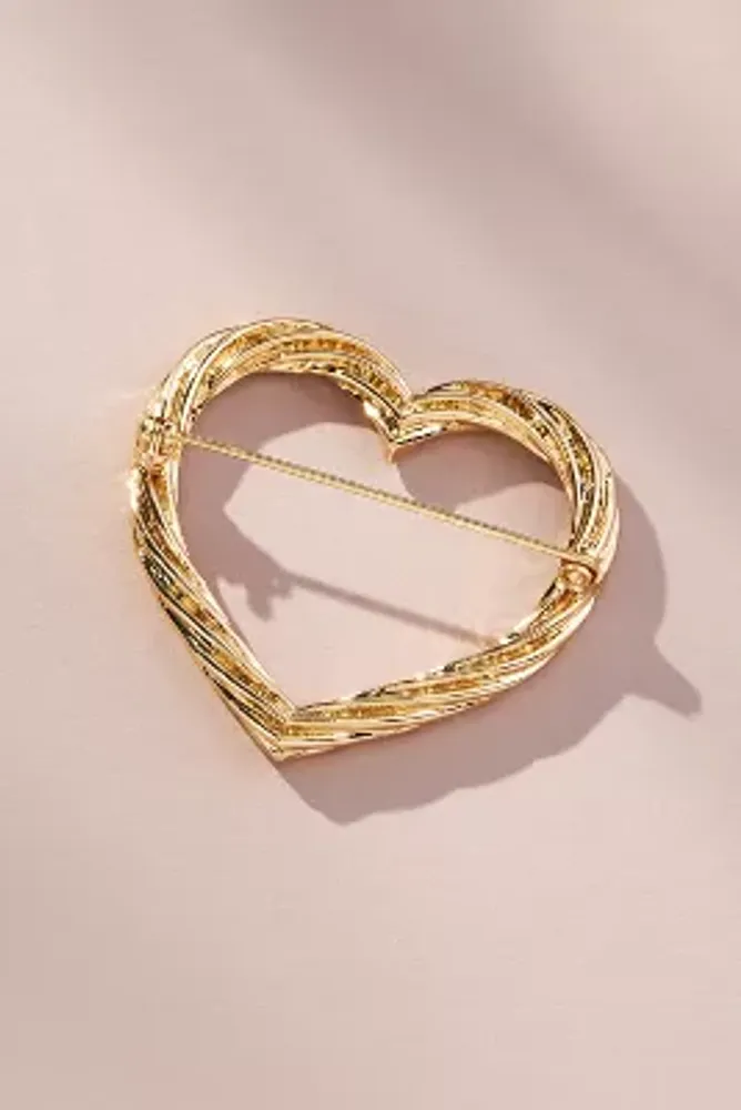 The Restored Vintage Collection: Ribbed Heart Brooch