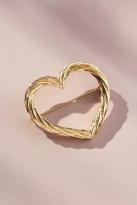 The Restored Vintage Collection: Ribbed Heart Brooch