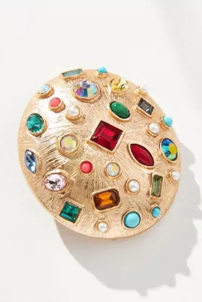 Colorful Crystals Brooch