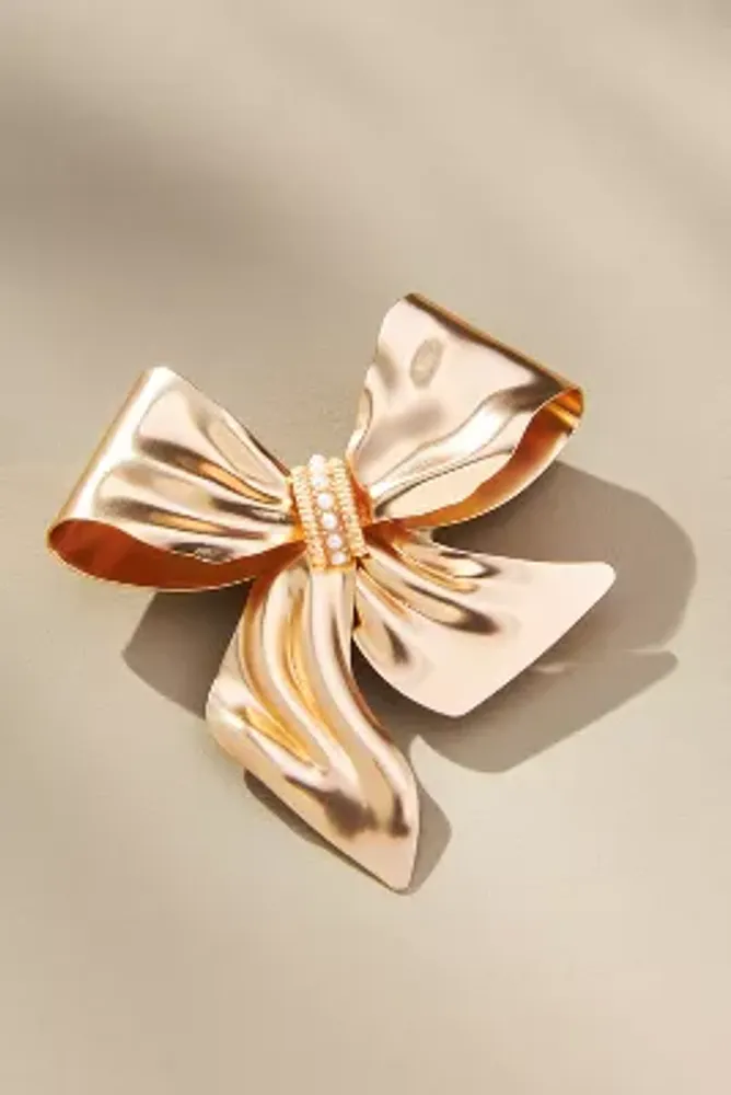 Gilded Bow Brooch