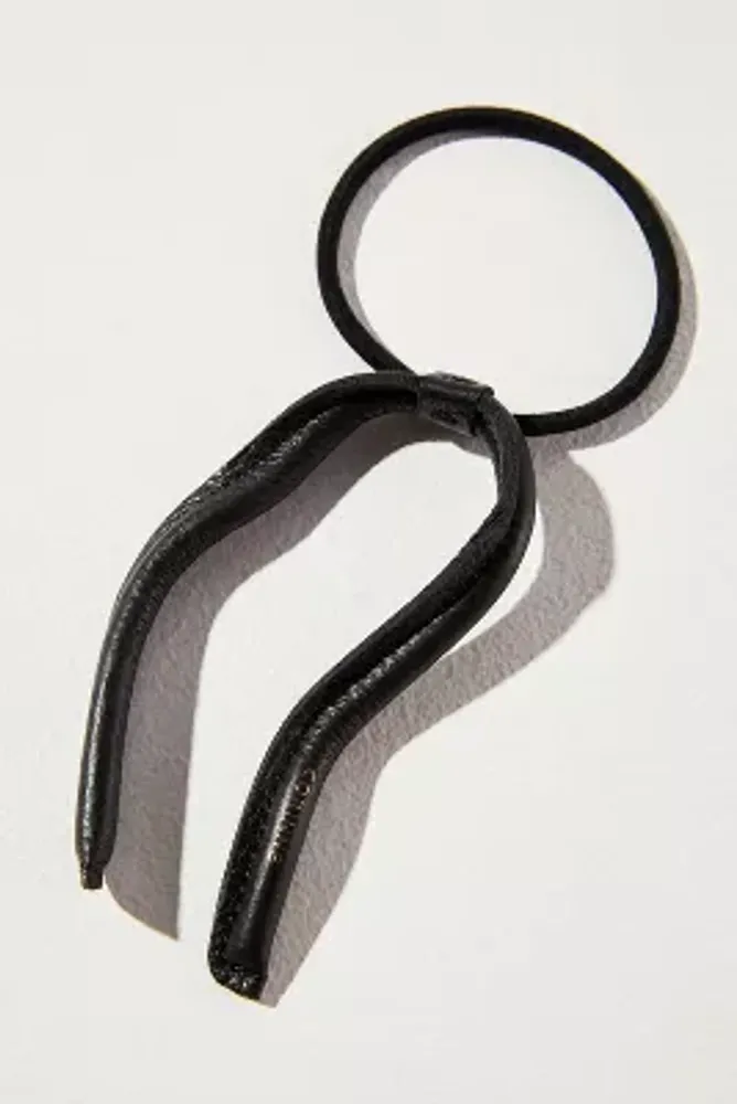 Corinne Leather Ribbon Hair Tie