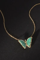 Luna Skye Malachite Baby Butterfly Necklace