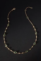 Luna Skye Emerald Bezel Choker Necklace