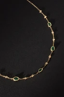 Luna Skye Emerald Bezel Choker Necklace