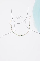 Luna Skye Emerald Bezel Choker Necklace