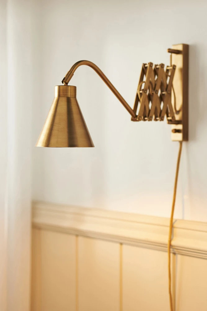 Katie Hodges Brass Accordion Sconce