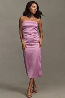 BHLDN Selena Strapless Stretch Satin Midi Dress