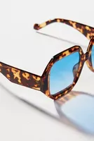 I-SEA Oversized Round Geo Sunglasses