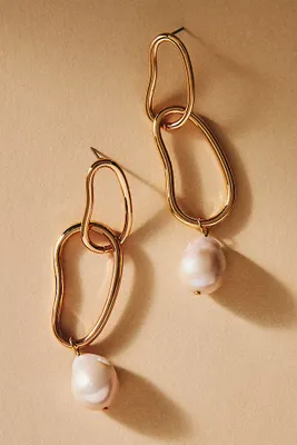 Ettika Mara Dangle Pearl Earrings