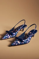 Jeffrey Campbell Floral Slingback Kitten Heels