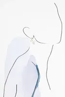 Crystal Hoop Stone Pendant Earrings