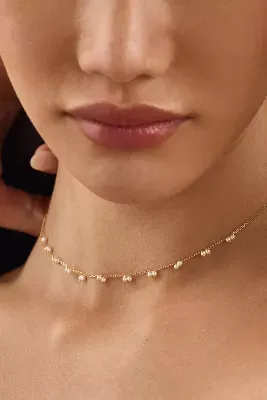Double-Pearl Embellished Necklace