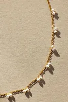 Double-Pearl Embellished Necklace
