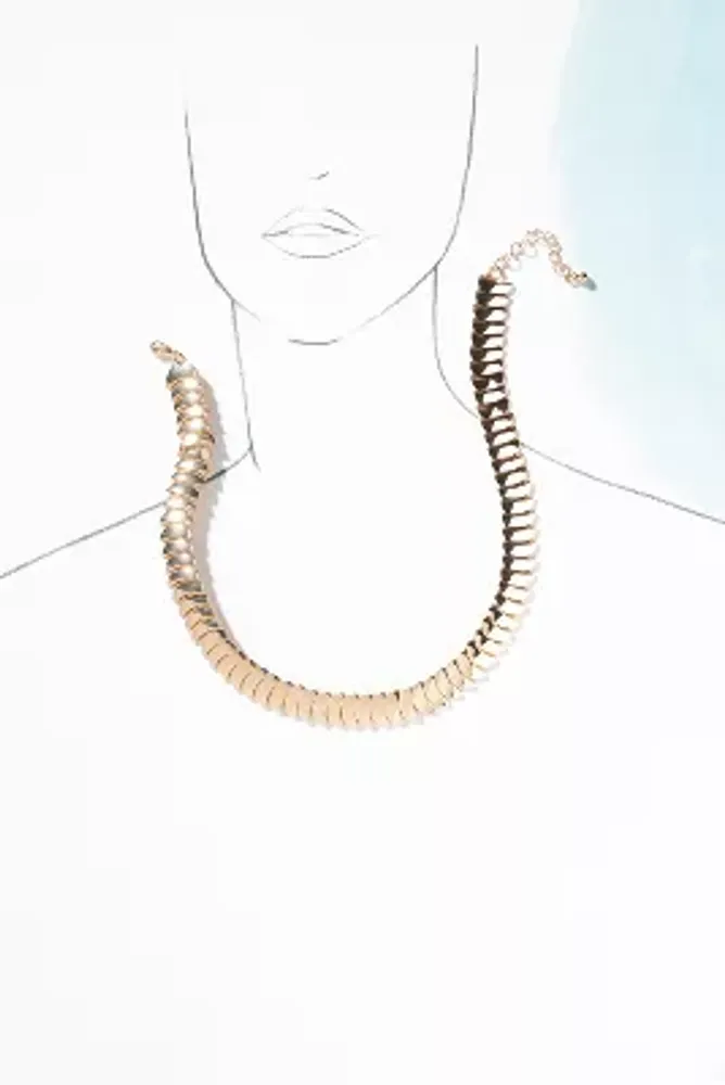 Metal Snake Collar Necklace