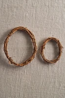 Mini Woven Rattan Wreaths, Set of 2