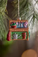 Potting Table Glass Ornament