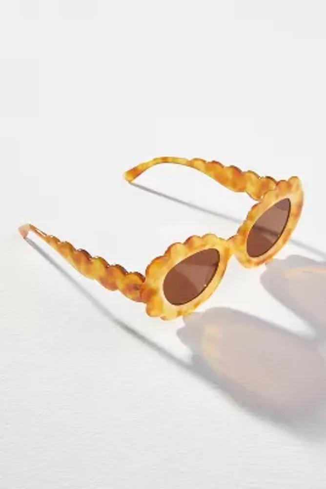 Scallop Warm Tortoise Sunglasses