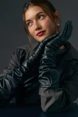 Maeve Faux Leather Texting Opera Gloves