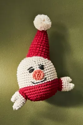 WARE of the DOG Crochet Santa Squeaker Toy