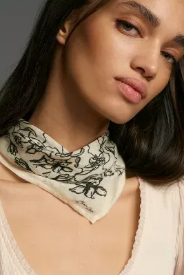 Chan Luu Abstract Floral Scarf