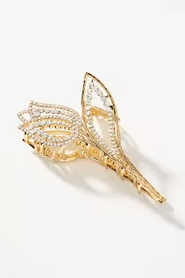 Embellished Metal Tulip Hair Claw Clip